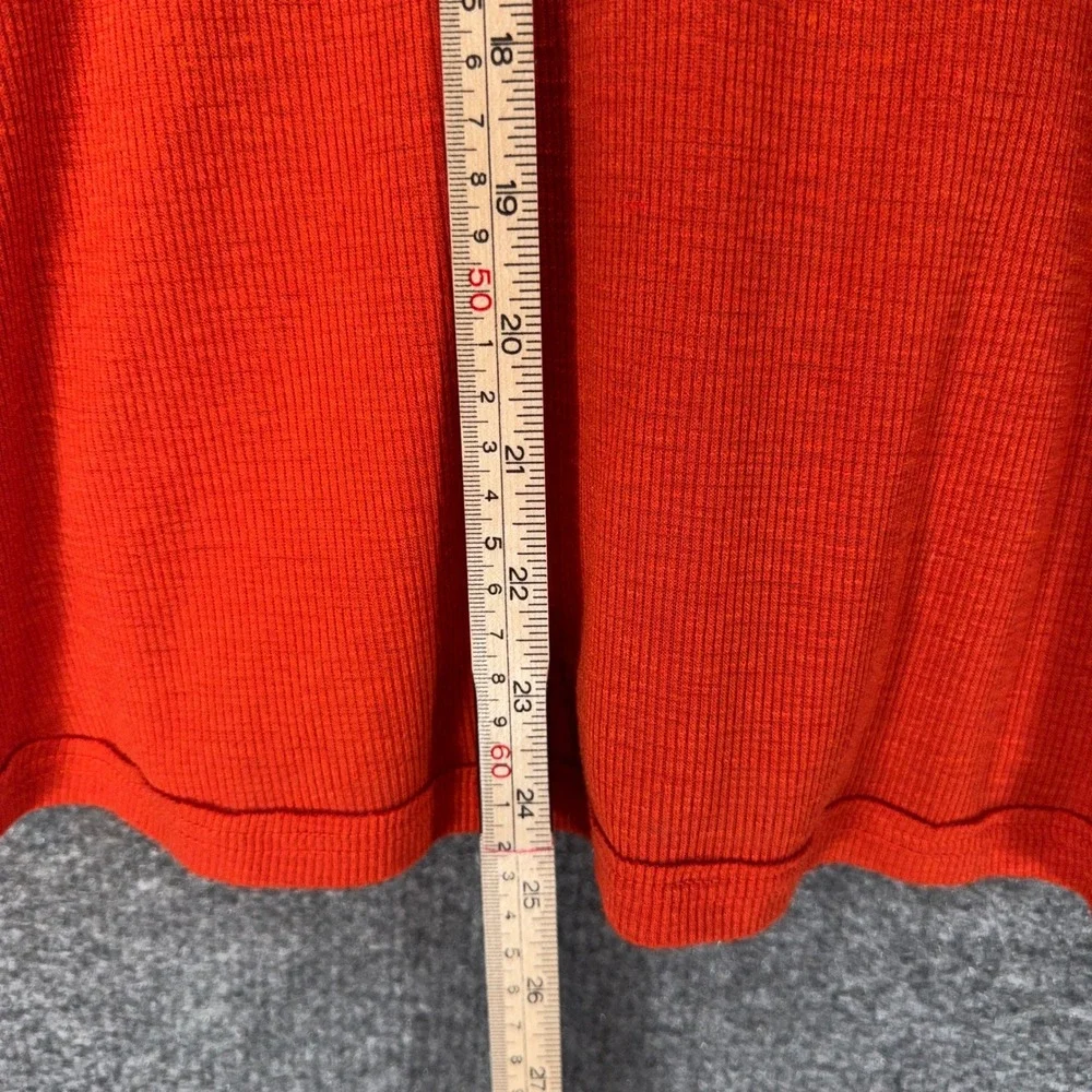 Free People Tank Top Womens Small Orange Ribbed Racerback Muscle Tee Boho Flowy